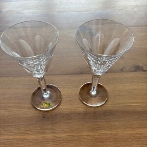2 Waterford Crystal Sheila Wine Glasses